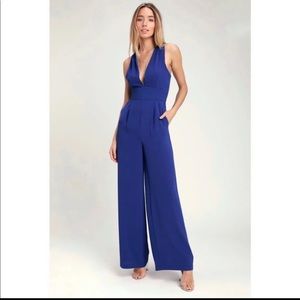 Lulus New With Tags Blue Jumpsuit